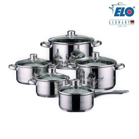 ELO Stainless Steel Kitchen Induction Cookware Pots and Pans ELO Stainless Steel Kitchen Induction Cookware Pots and Pans